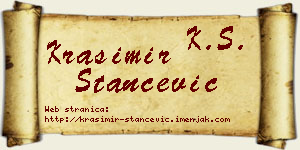 Krasimir Stančević vizit kartica
